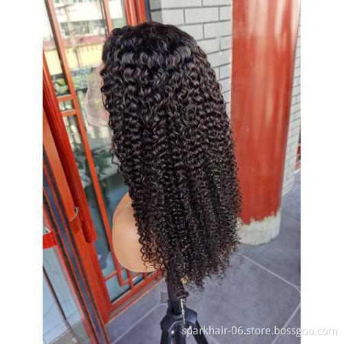 China Vendor Natural Color Long Swiss Lace Straight Hair Wig For Black Women 100% Raw Indian Human Hair Lace Front Wig